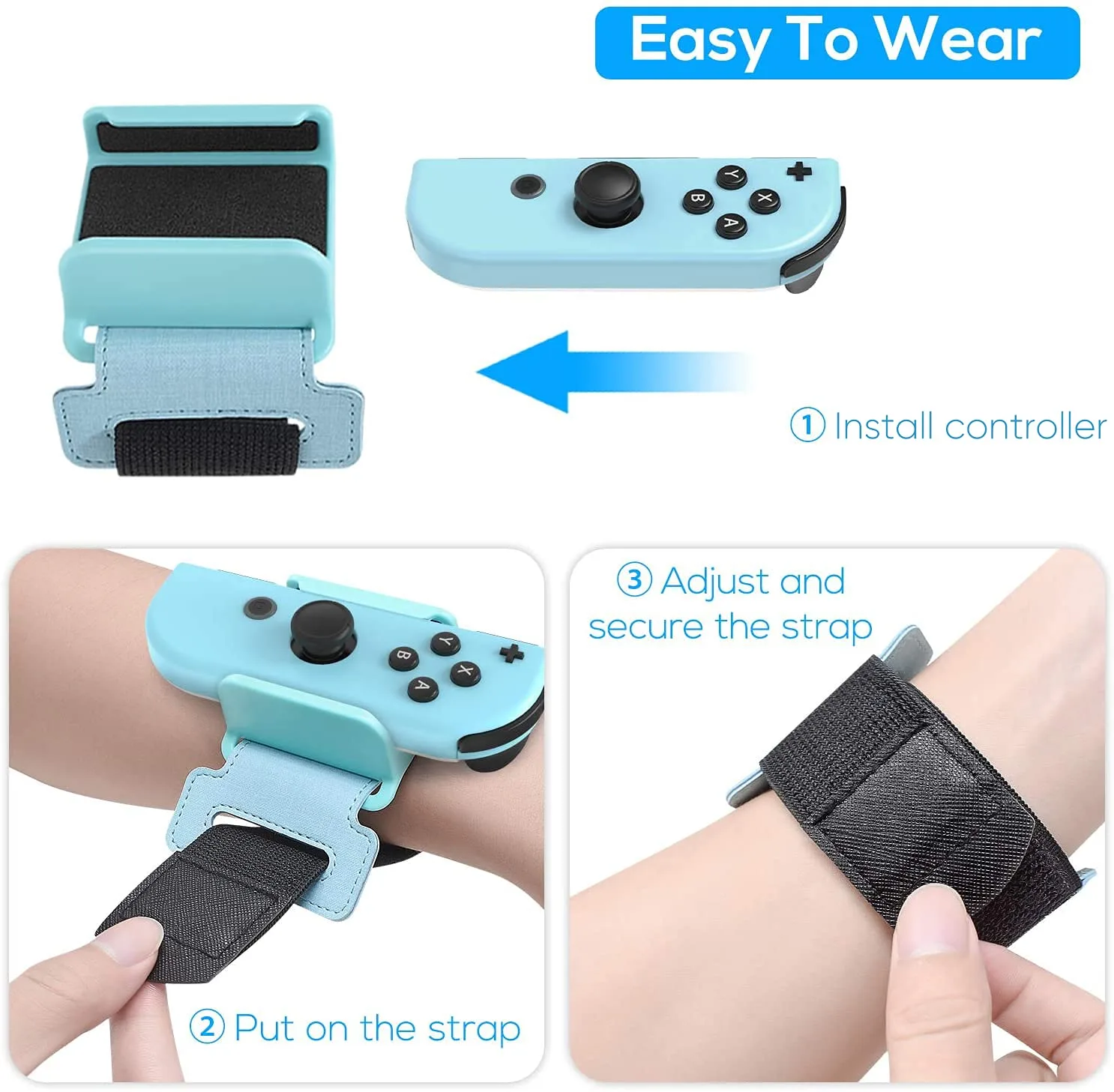 FASTSNAIL Wrist Bands for Nintendo Switch/OLED for Just-Dance Games- 2 Pack