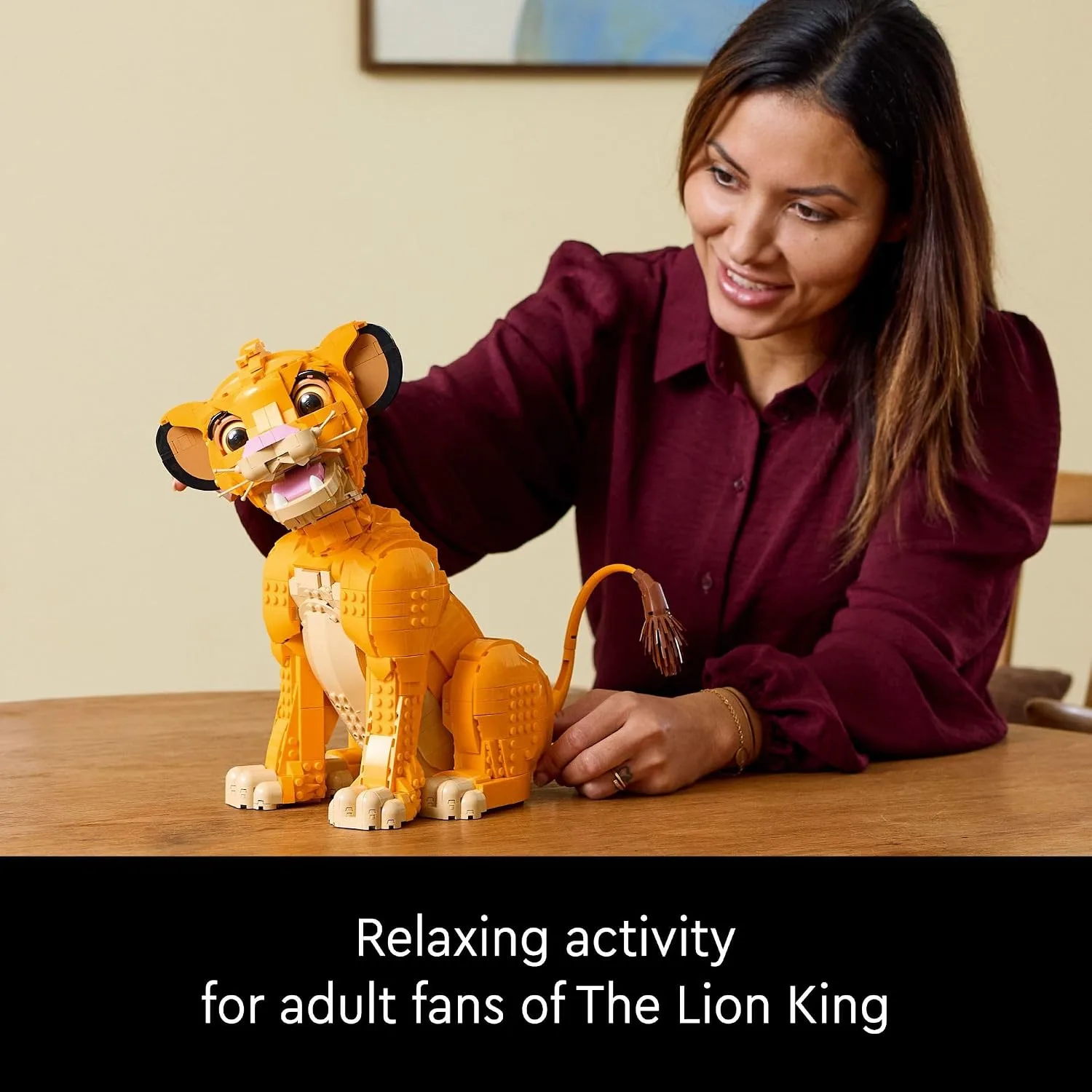LEGO Disney Young Simba the Lion King Building Sets for Adults - Buildable Figurine for Display, Ages 18+ - DIY Kits & Crafts for Fans of Movie - Collectible Disney Birthday Gift - 43247
