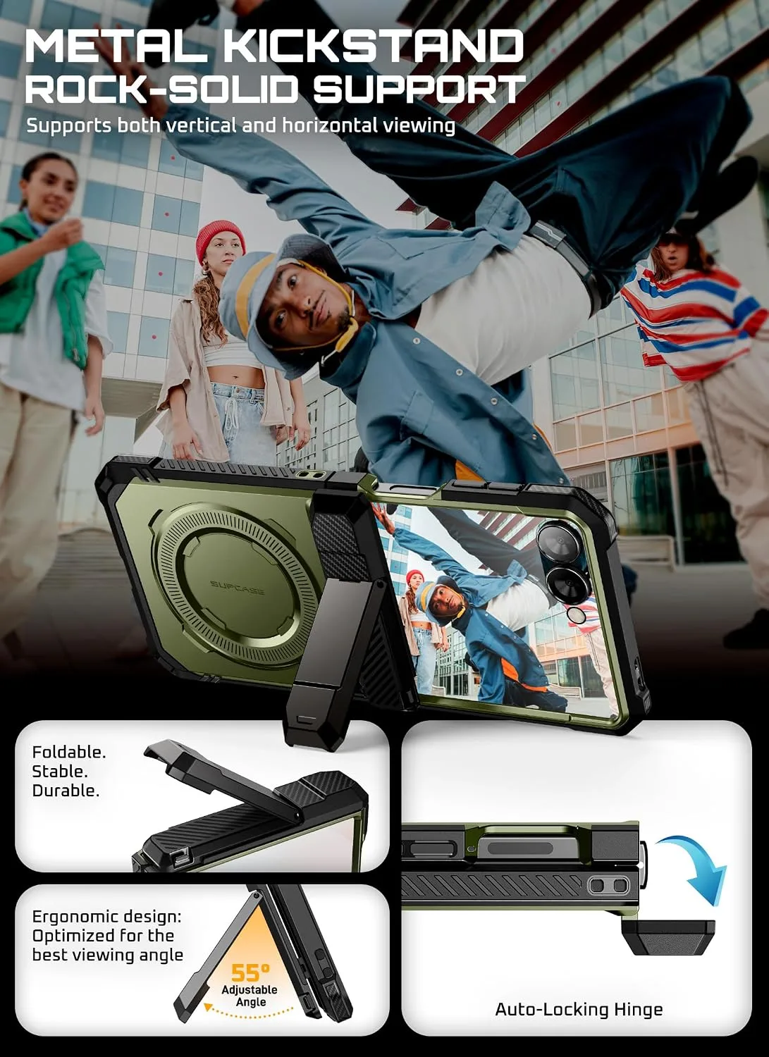 SUPCASE for Samsung Galaxy Z Flip 7 Case, Compatible with MagSafe, Guldan