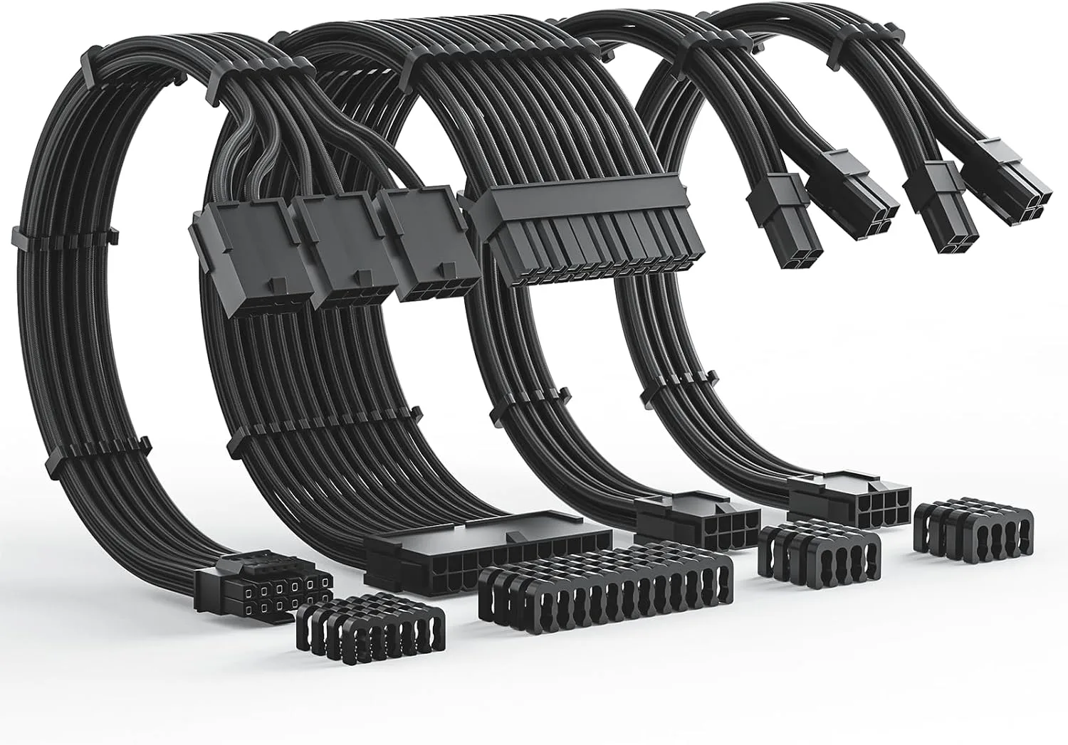 Kit de extensión de cable AsiaHorse 12VHPWR 30 cm para PSU con 24pin ATX, 4+4pin EPS y 12+4pin PCIe 5.0
