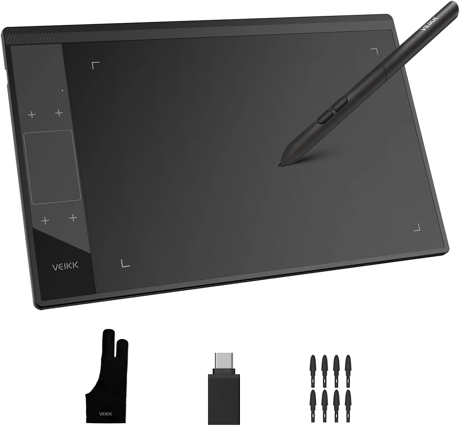 VEIKK A30 Drawing Tablet 10x6 Graphic Tablet, 4 Touch Keys and Touch Pad