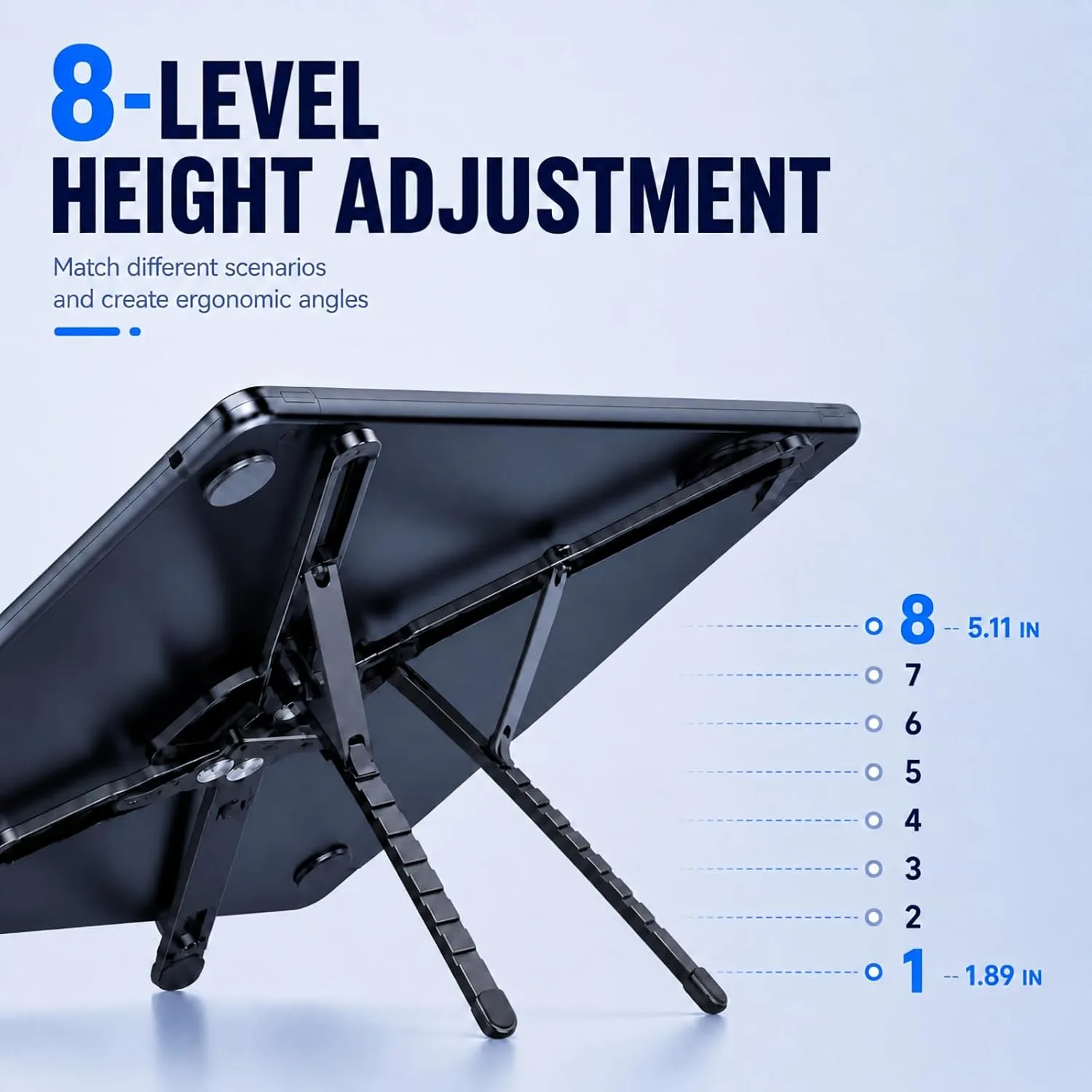 Portable Laptop Stand for Desk, Foldable Laptop Riser&Tablet Stand