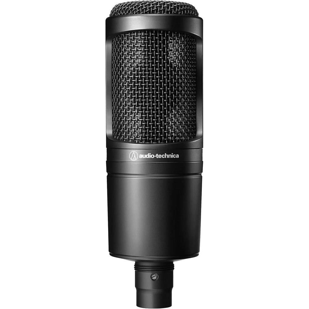Audio-Technica AT2020 Cardioid Condenser Studio XLR Microphone, Ideal for Project/Home Studio Applications,Black