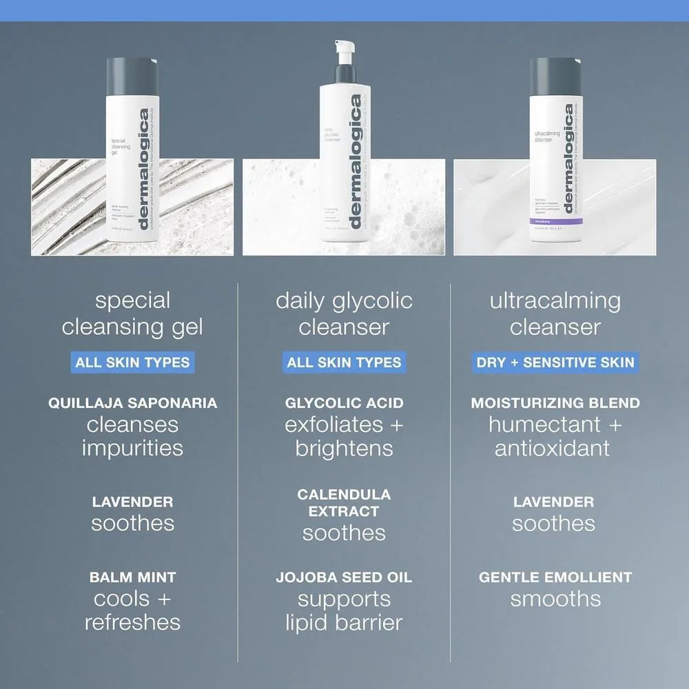 Gel Limpiador Facial Dermalogica Suave Y Espumoso 1,1 Libras