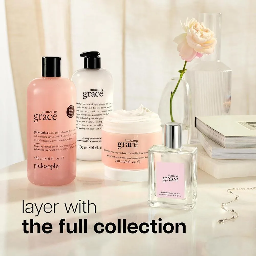 Fragancia philosophy amazing grace eau de toilette para mujer, increíblemente limpia y femenina