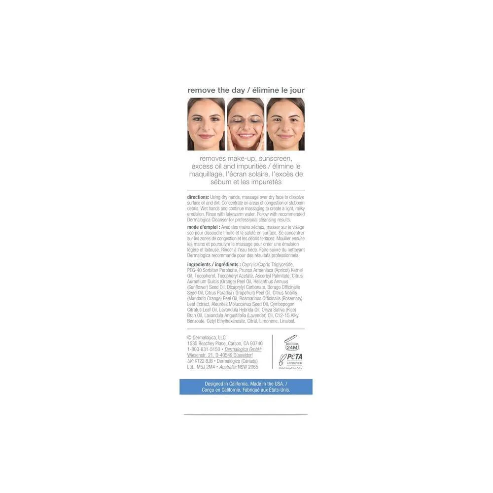 Dermalogica Precleanse Limpiador en Aceite para Cara, Eficaz Desmaquillante que Limpia Poros y Derrite Maquillaje