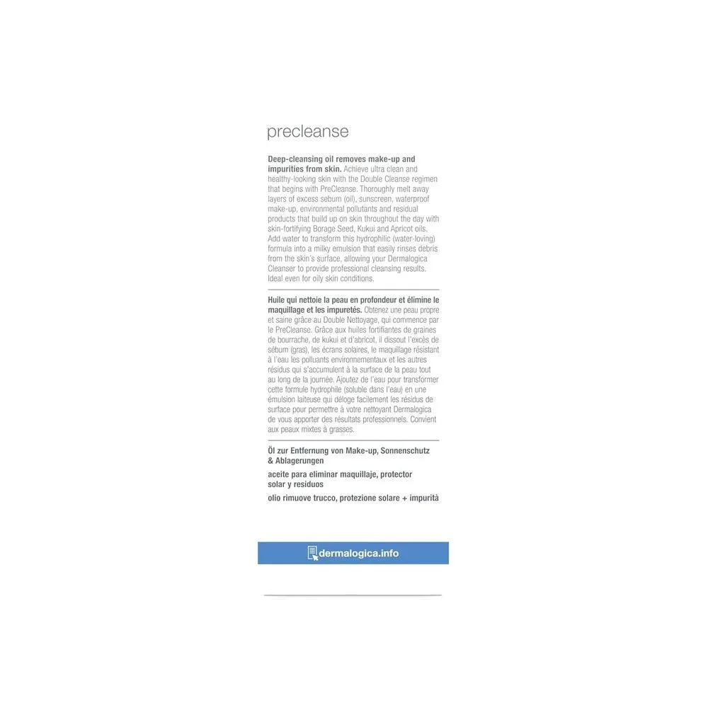 Dermalogica Precleanse Limpiador en Aceite para Cara, Eficaz Desmaquillante que Limpia Poros y Derrite Maquillaje