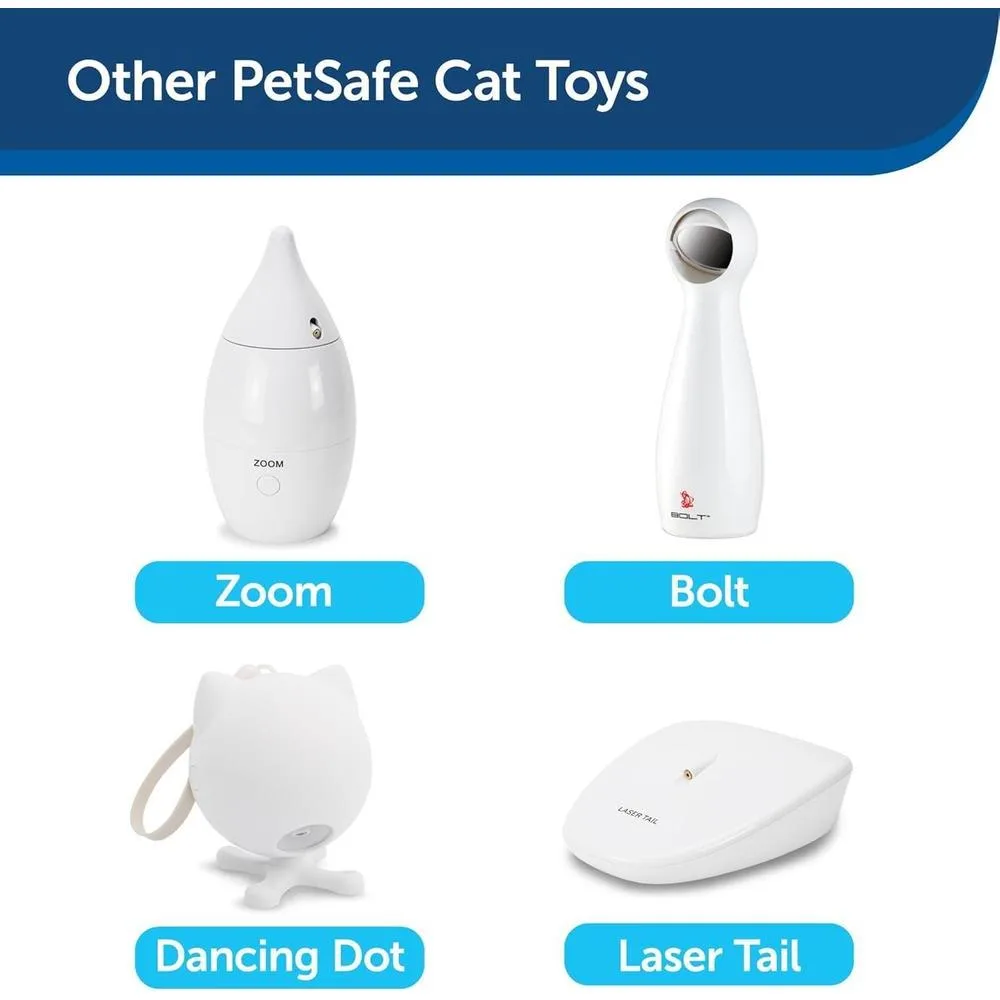 PetSafe SlimCat Juguete y dispensador de comida interactivo para gatos, azul, fomenta el ejercicio y la digestión, 15 cm