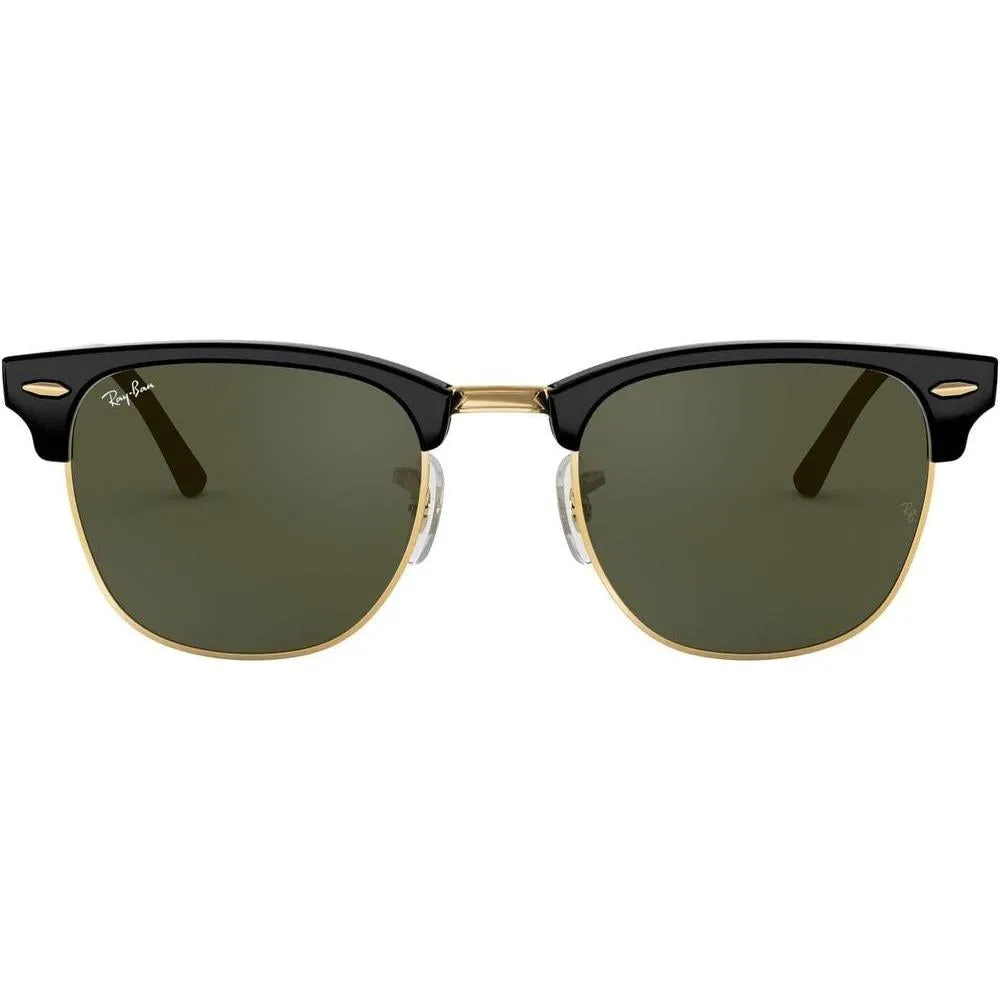 Ray-Ban Clubmaster RB3016 Lentes de sol cuadrados con montura de acetato, protección UV y opciones polarizadas