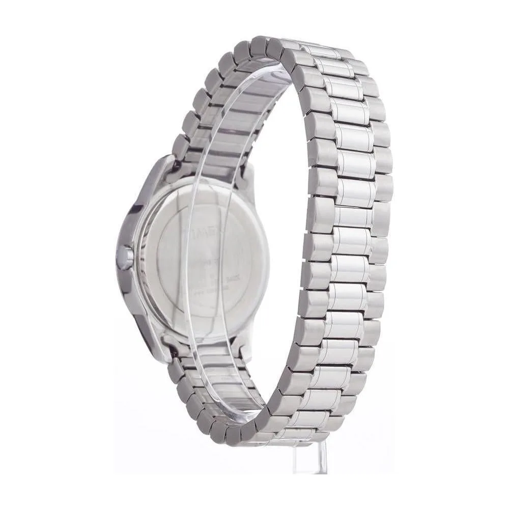 Reloj de pulsera Timex para hombre con caja de acero inoxidable y funciones de calendario y resistencia al agua