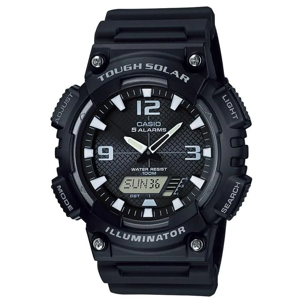 Casio AQS800W Series | Analog Digital Watch | 100M WR | Solar Powered | 1/100 SEC Stop Watch | 6-Language Day of The Week Indicator | Countdown Timer | LED Light | Multi Alarm