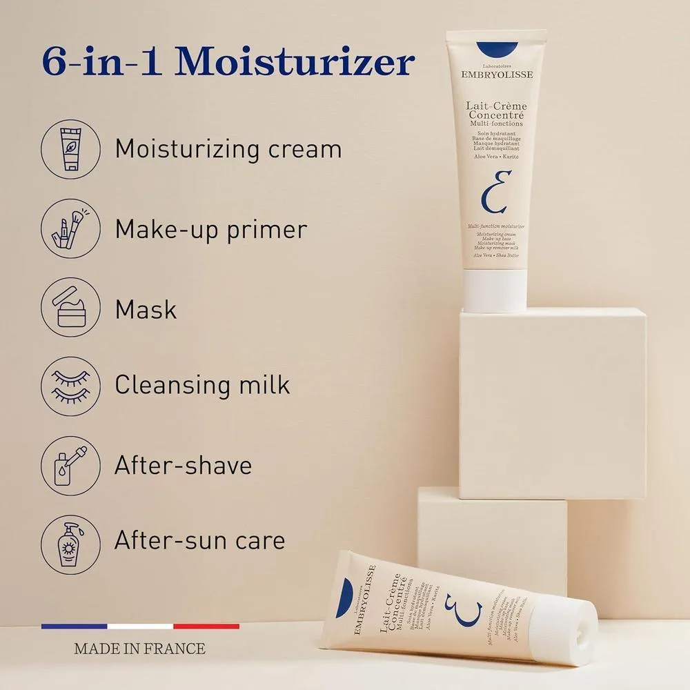 Embryolisse Lait-Crème Concentré: Hidratante diario y primer de maquillaje para todo tipo de piel con karité y aloe vera