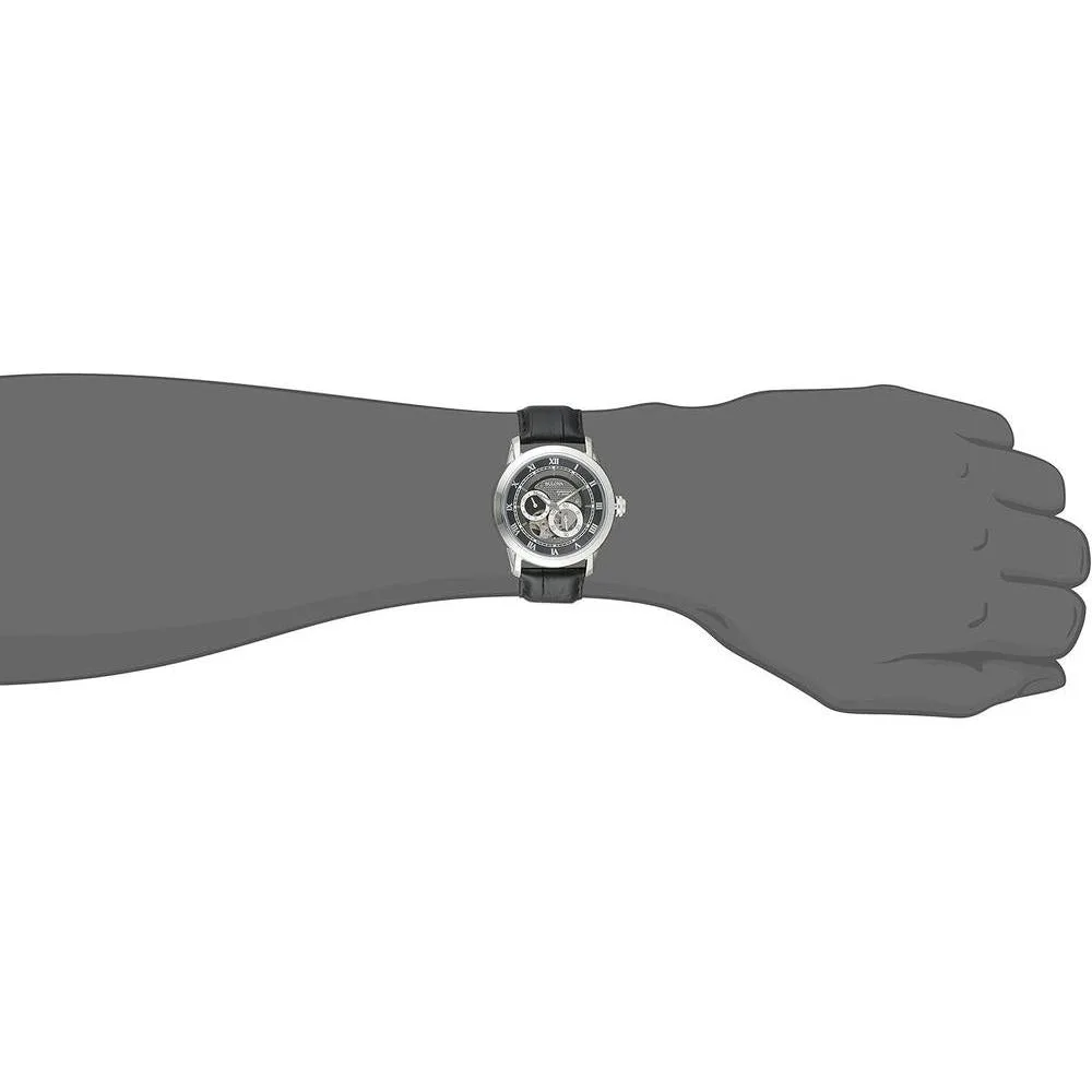 Reloj automático Bulova Sutton para hombre con subesfera de 24 horas, apertura esqueleto y características luminosas