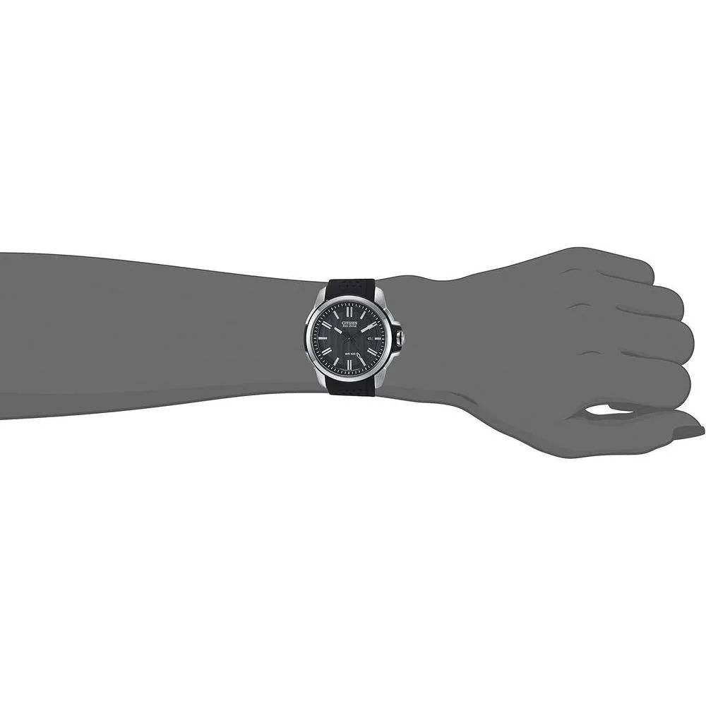 Citizen Eco-Drive Weekender reloj de pulsera para hombre con correa de poliuretano y caja de acero inoxidable