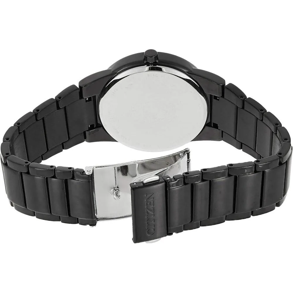 Reloj Citizen Eco-Drive Axiom para hombre en acero inoxidable negro con mecanismo de cuarzo japonés y resistencia al agua
