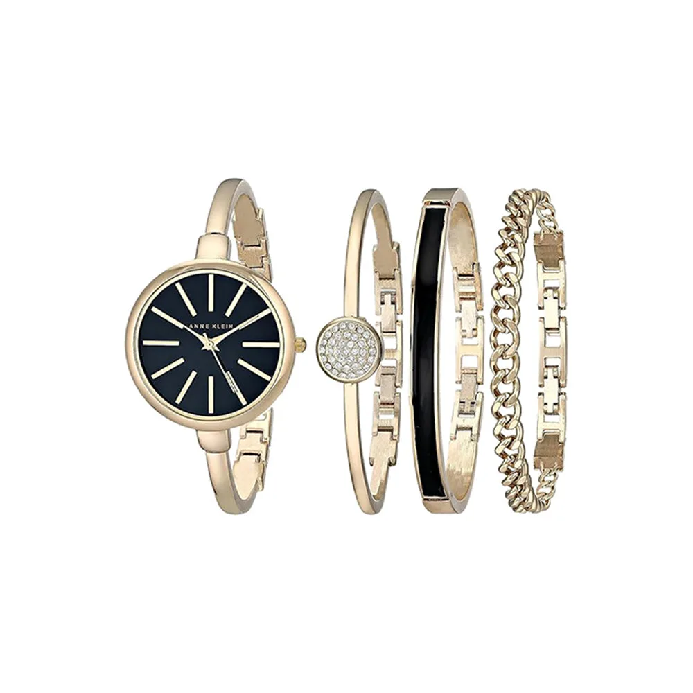 Anne Klein Women's AK/1470 Bangle Watch and Bracelet Set