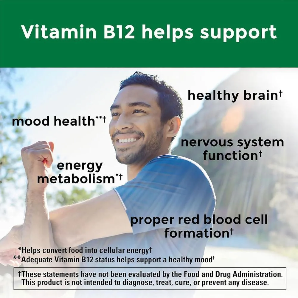 Nature Made Vitamina B12, suplemento dietético para el soporte del metabolismo energético, 150 cápsulas blandas