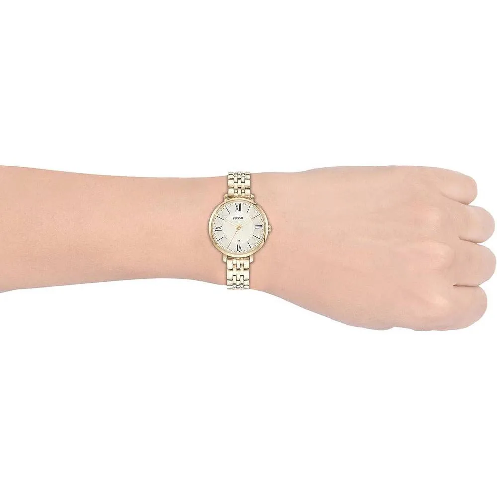 Reloj Fossil Jacqueline para mujer con pulsera de acero inoxidable o cuero y pantalla analógica elegante