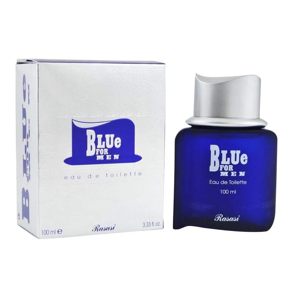 RASASI Blue Eau De Toilette Spray Para Hombre, Fragancia Fresca Cítrica Y Menta, 100ml