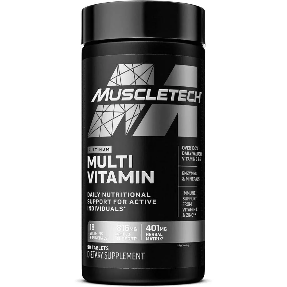 MuscleTech Suplemento Dietético Essential Series 100%, 100 unidades, MT-VP-X90-01, 90 comprimidos