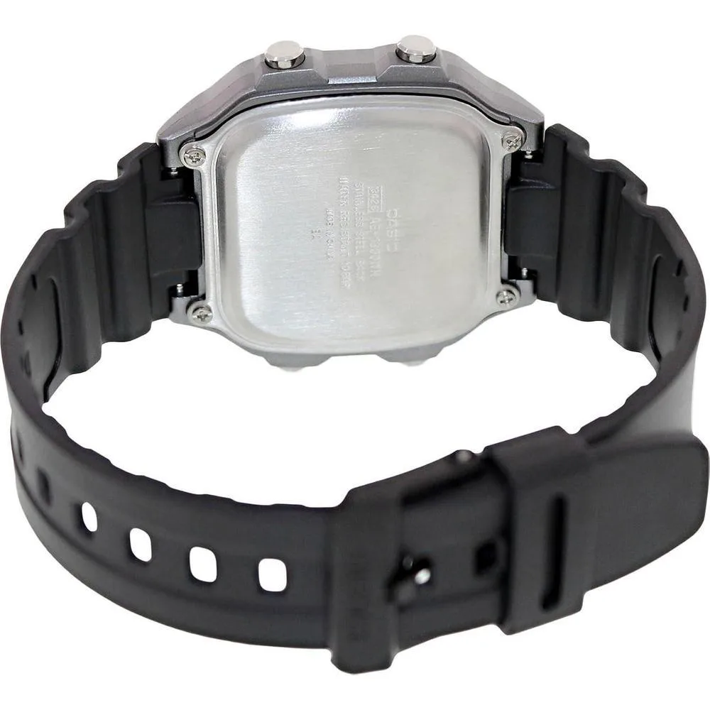 Casio AE-1300WH-8AVCF Reloj Digital Negro para Hombre con Cronómetro, Temporizadores, Resistencia al Agua y Retroiluminación LED