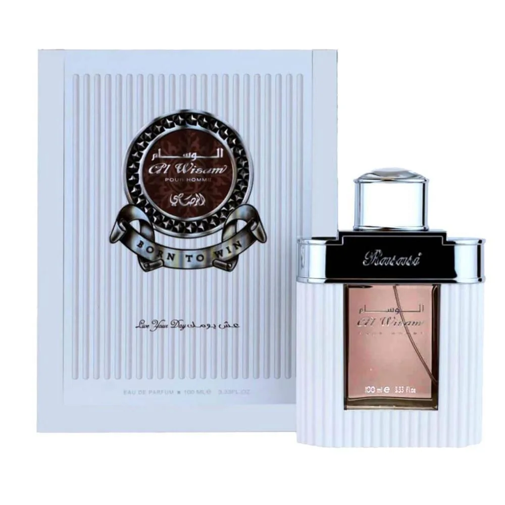 RASASI Al Wisam Day EDP para hombres, fragancia exclusiva con sándalo, almizcle y ámbar, larga duración