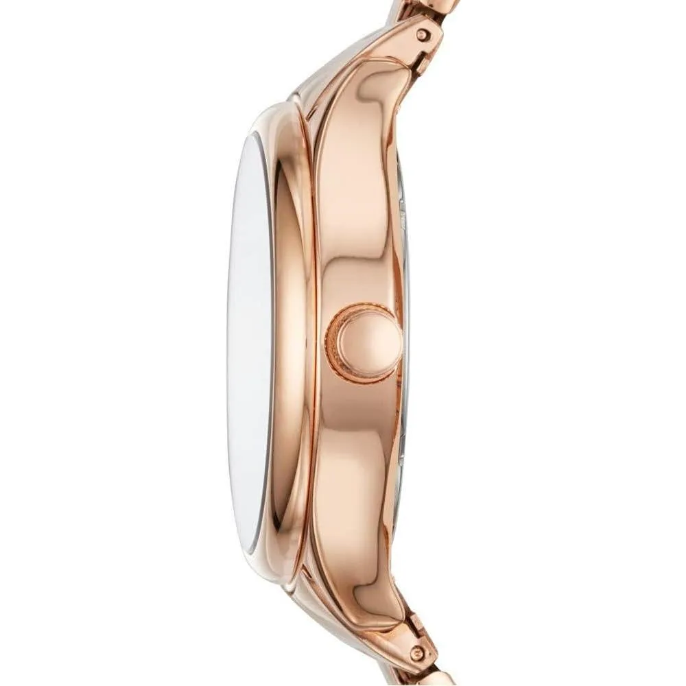 Reloj multifunción de acero inoxidable color oro rosa de Fossil