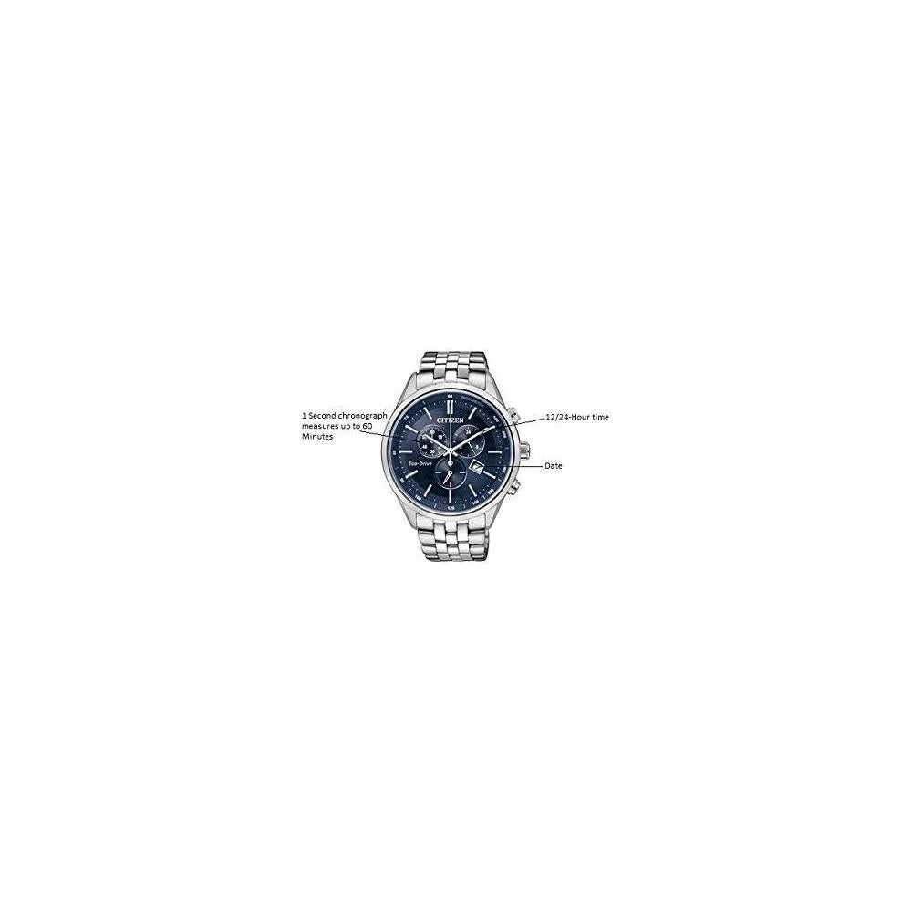 Reloj Citizen Corso Eco-Drive para hombre con cronógrafo, función de hora 12/24, fecha y cristal de zafiro