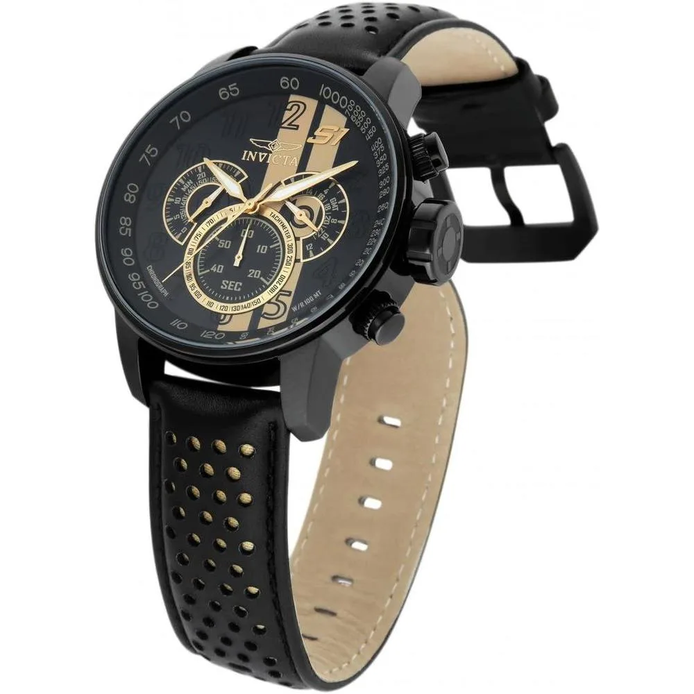Invicta S1 Rally, reloj de cuarzo para hombre, diseño elegante deportivo en acero inoxidable y cuero