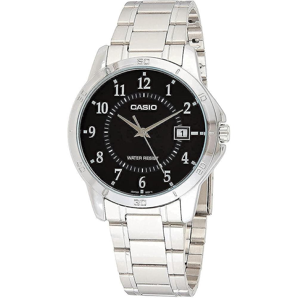 Casio MTP-V004D-1B Black Dial Stainless Steel Watch