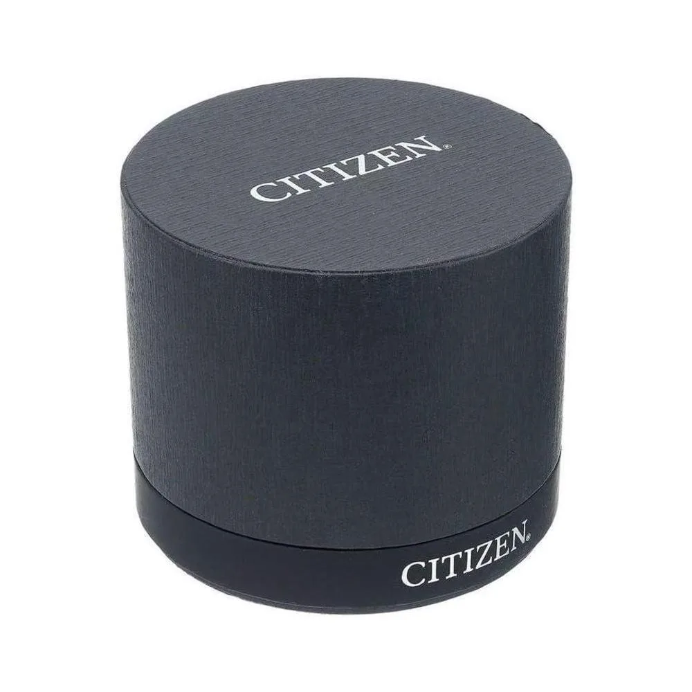 Citizen Reloj analógico de hombre con esfera negra y tono plateado, modelo moderno BI5010-59E