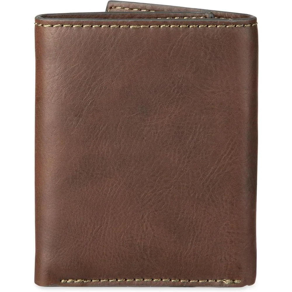 Billetera triple hombre Levi's, elegante y delgada con ventana de identificación y tarjetero de crédito