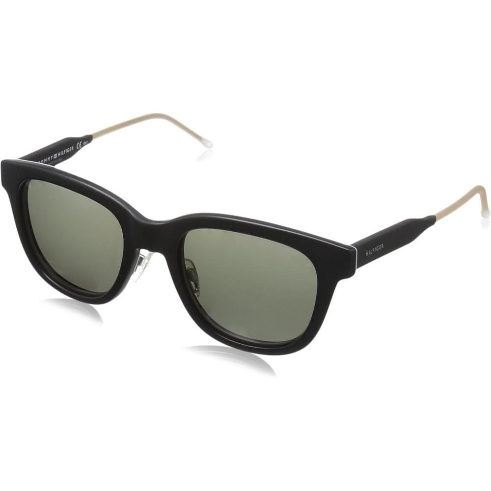 Tommy Hilfiger Sunglasses (Safilo Group) TH1352/S Rectangular Sunglasses, Black Gray Havana/Gray Green, 51 mm