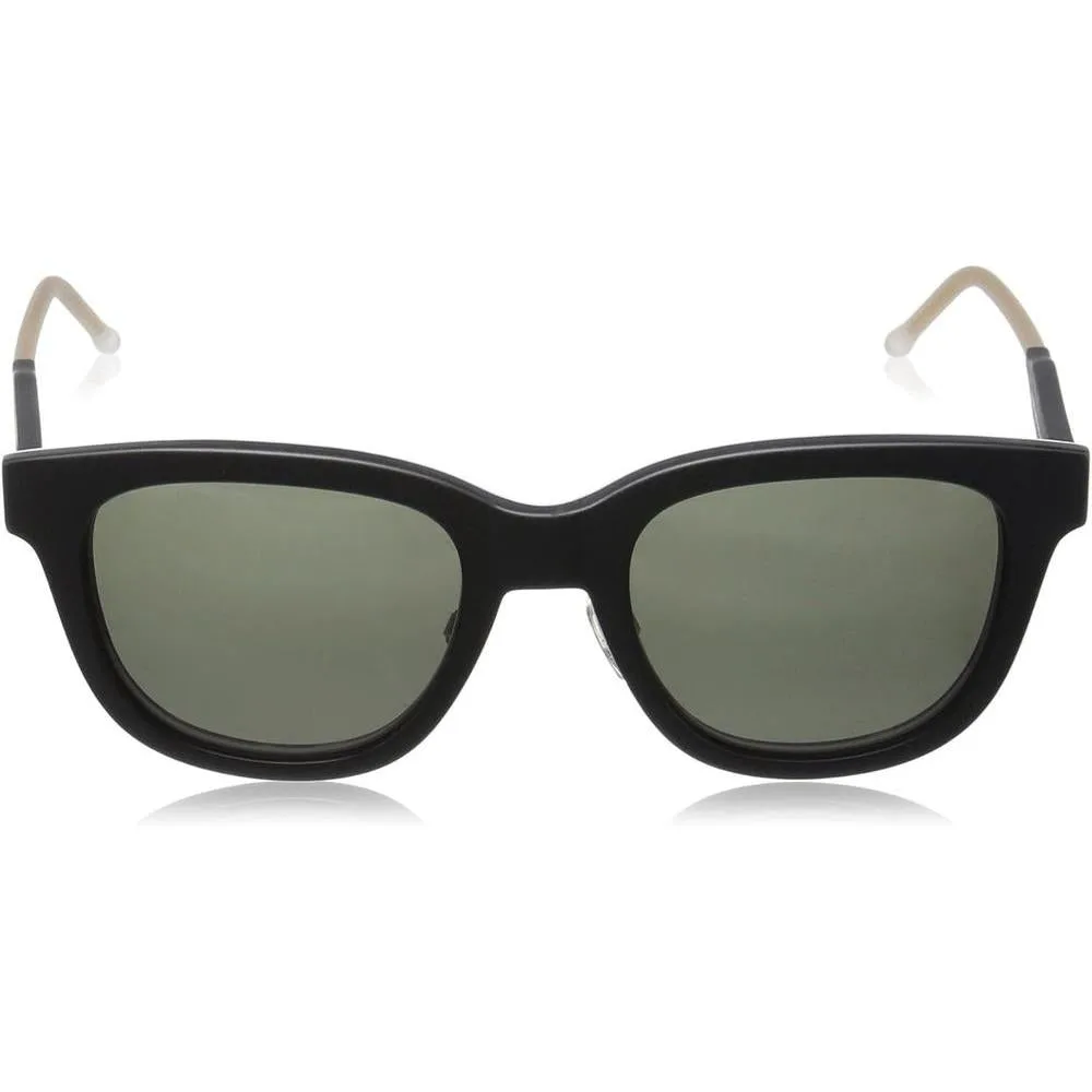 Tommy Hilfiger Gafas de sol unisex para adultos TH1352/S, diseño rectangular con marco de plástico negro mate completo