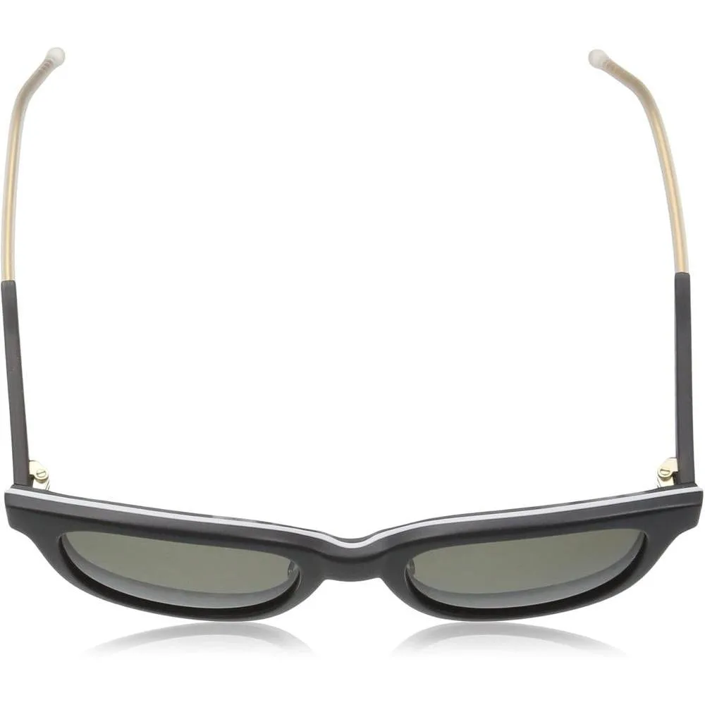 Tommy Hilfiger Gafas de sol unisex para adultos TH1352/S, diseño rectangular con marco de plástico negro mate completo