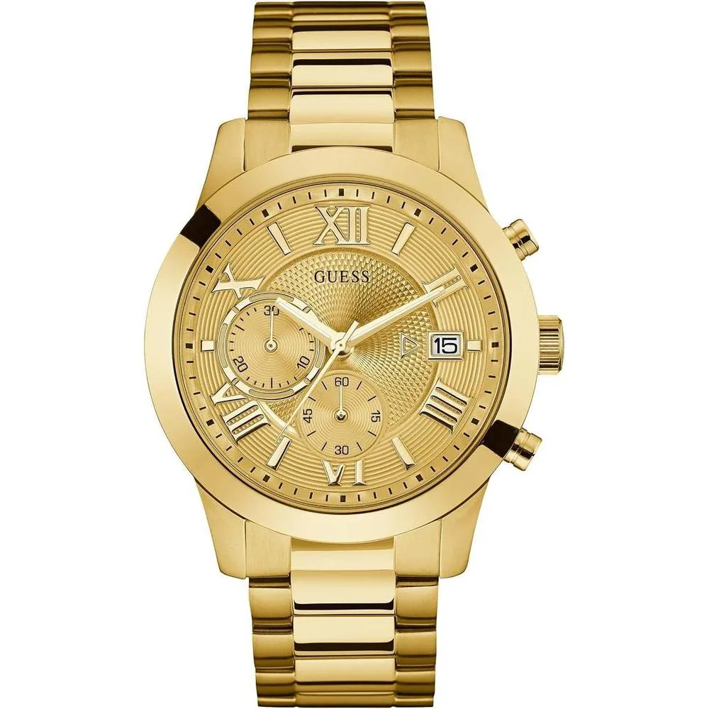 GUESS Men's Stainless Steel Gunmetal Chronograph Bracelet Watch