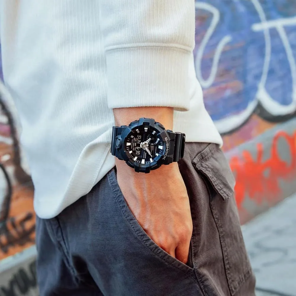 Reloj Casio G-SHOCK de cuarzo para hombre con luz LED, cronómetro, resistente al agua, ideal para deportes y uso diario