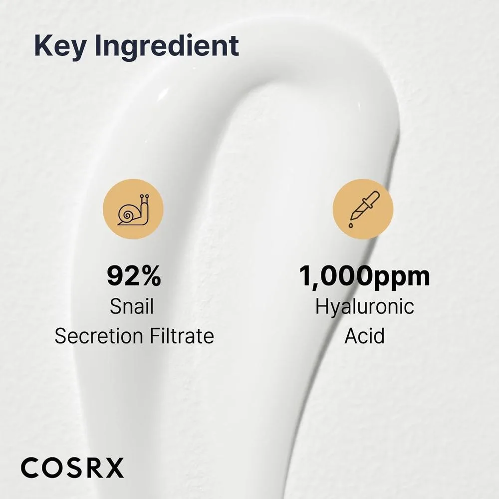 Cosrx Face Moisturizer Snail Mucin 92% + Hialurónico 100ml