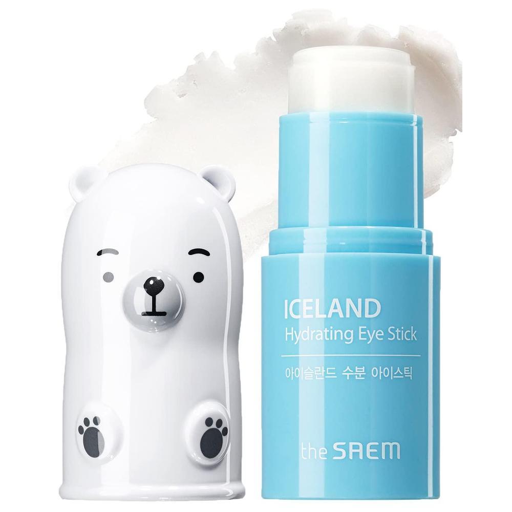The SAEM Iceland Hydrating Eye Stick 0.24oz - Cooling Eye Balm for Dark Circles and Puffiness – Under Eye Treatment - Reduce Wrinkles and Moisturizing - Minimize Dark & Puffy Eyes - Aqua Scent