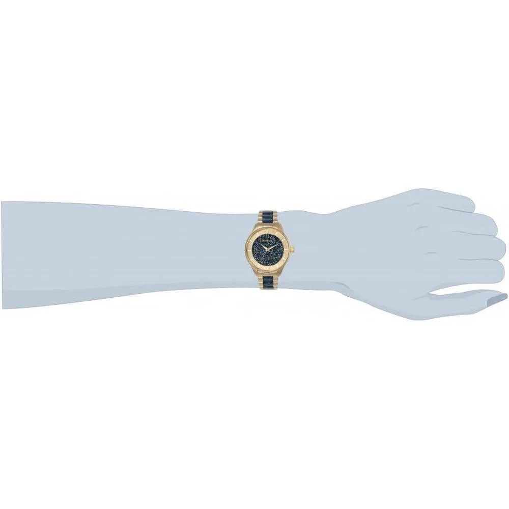 Invicta Reloj de dos tonos con pantalla analógica para mujer con movimiento de cuarzo y resistencia al agua