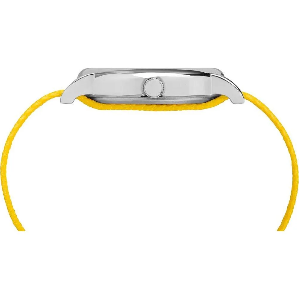 Timex x Peanuts Reloj Unisex Weekender con correa ajustable de nailon, esfera de Charlie Brown y luz nocturna Indiglo