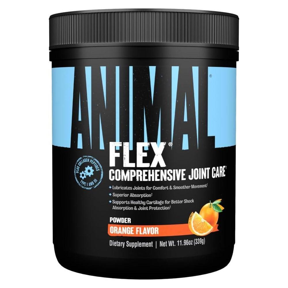 Animal Flex Powder - Joint Support Supplement for Pain Relief, Repair and Restore Muscles with Turmeric, Glucosamine, Chondroitin, MSM, Collagen and Boswellia, Great Tasting Orange Flavor, 30 Scoops