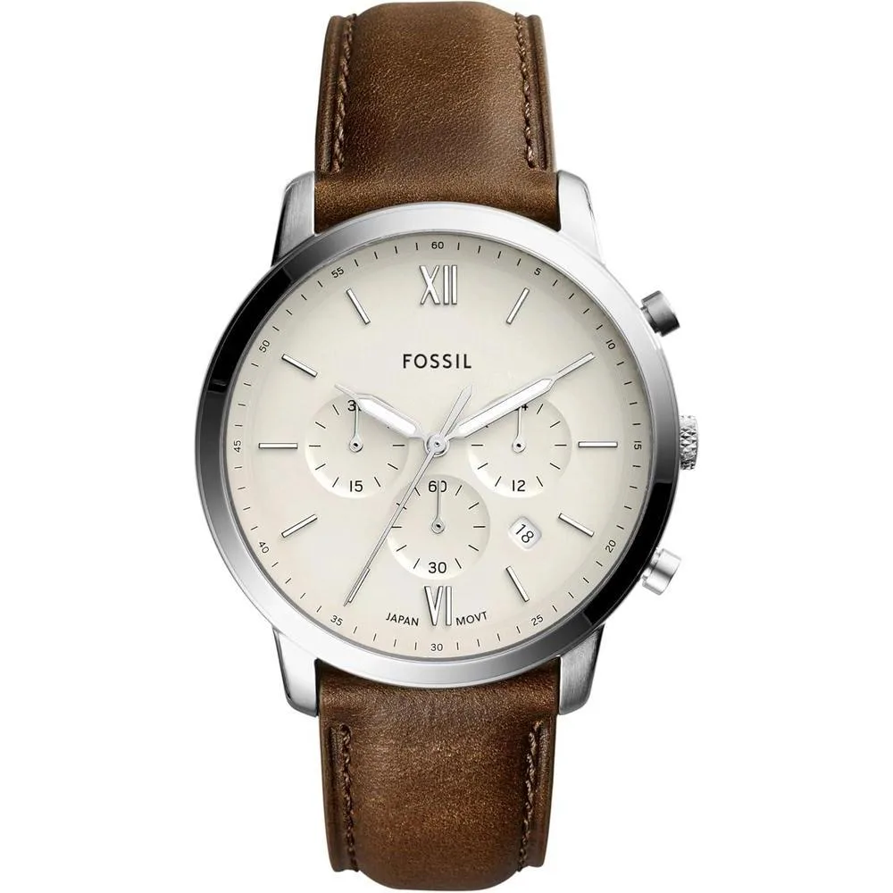 Fossil Neutra Men's Chronograph Watch with Stainless Steel Bracelet or Genuine Leather Band
