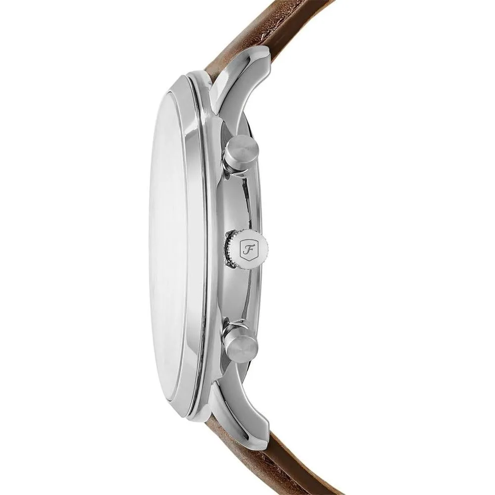 Fossil Neutra Reloj cronógrafo para hombre con pulsera de acero inoxidable o correa de cuero auténtico