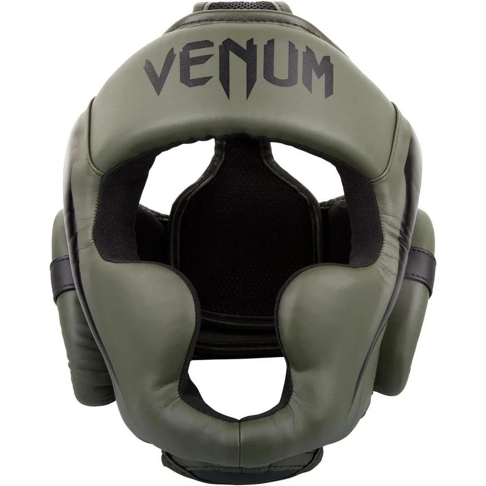 Casco protector Venum Elite: ligero y ajustable, perfecto para boxeo y MMA, con diseño ergonómico y malla ventilada