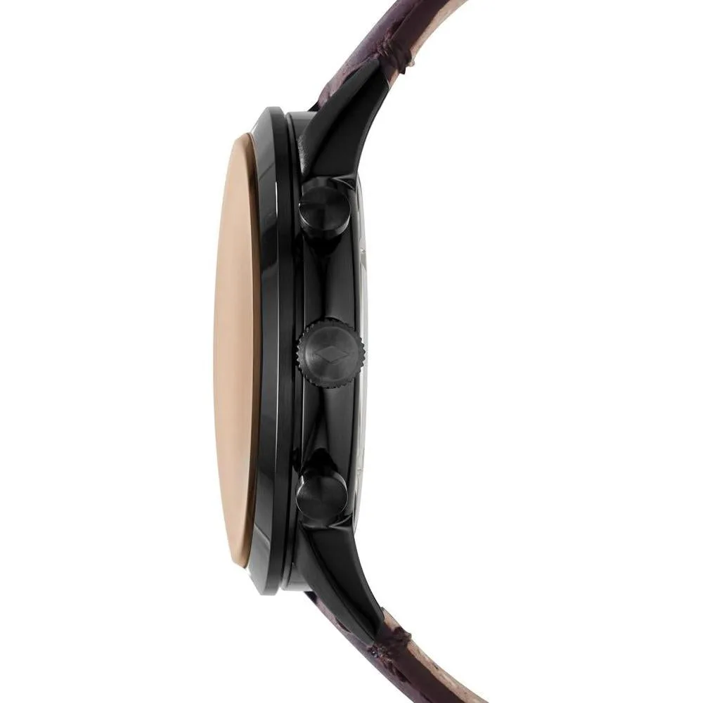 Reloj cronógrafo de acero inoxidable y cuero Fossil Townsman para hombre, estilo clásico y funcionalidad moderna