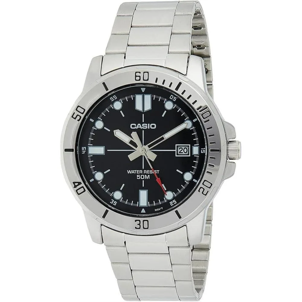 Casio Watch Men Analog Brown dial Stainless Steel