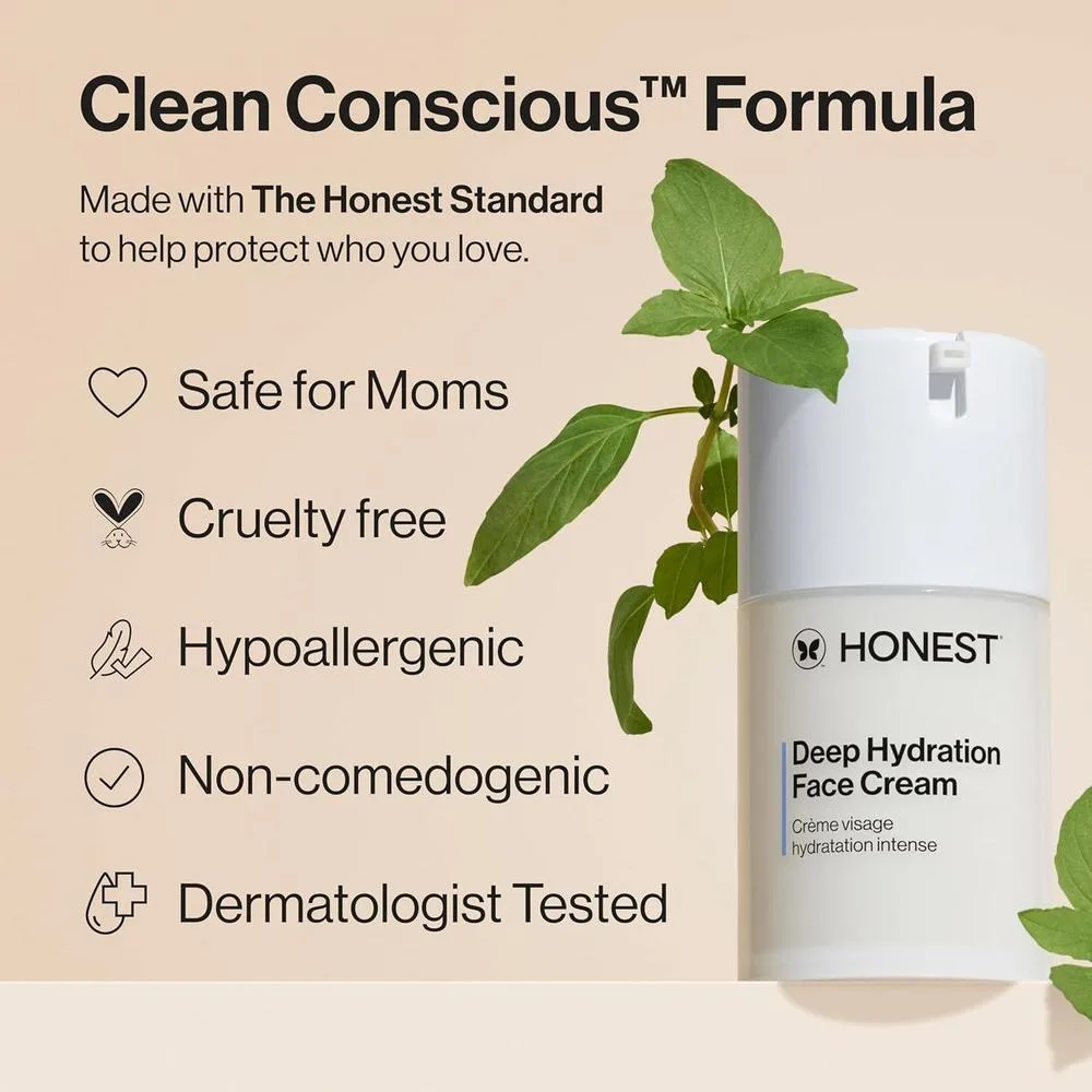 Honest Beauty Crema Facial Hidratación Profunda, Hipoalergénica