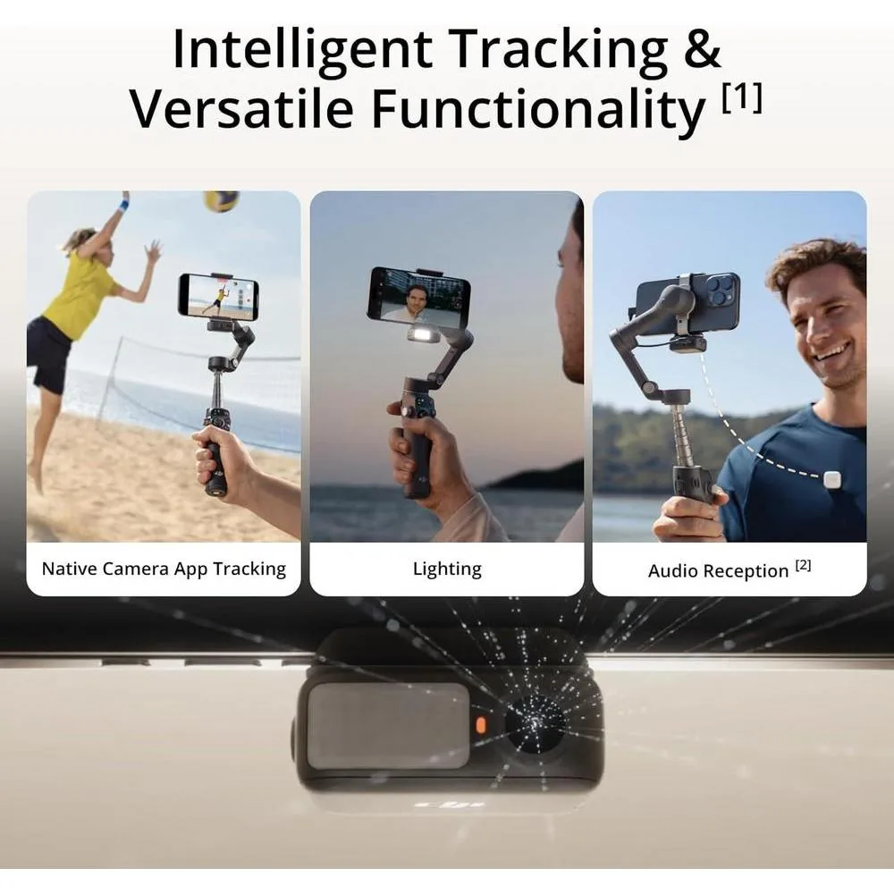 DJI Osmo Mobile 7P Estabilizador Gimbal para iPhone y Android con seguimiento, extensión, trípode y carga