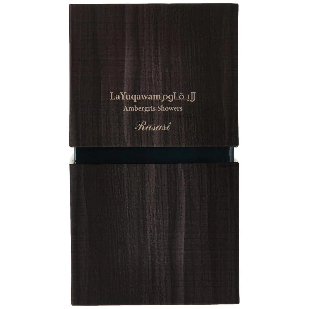 RASASI La Yuqawam Ambergris Showers Eau De Parfum Men, perfume árabe para hombre con cuero y galbanum
